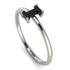 I Letter - Initial White Gold Diamond Ring